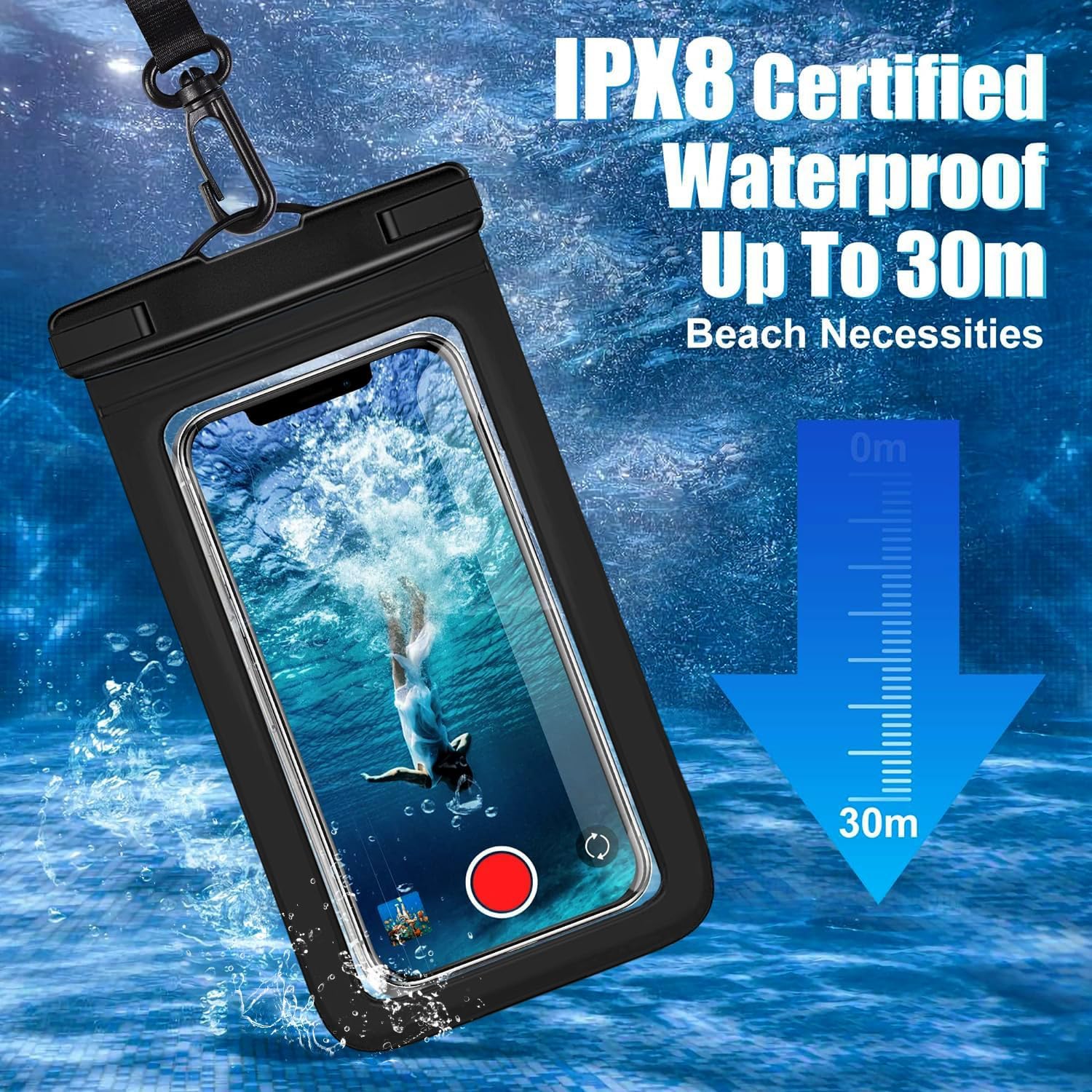 3 Pack Multicolor IPX8 Waterpr - Fishing Bag Waterproof recension och pris