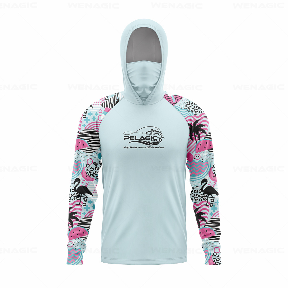 pelagic gear Men Hood Fishing  - Fishing Shirt Uv Protection recension och pris