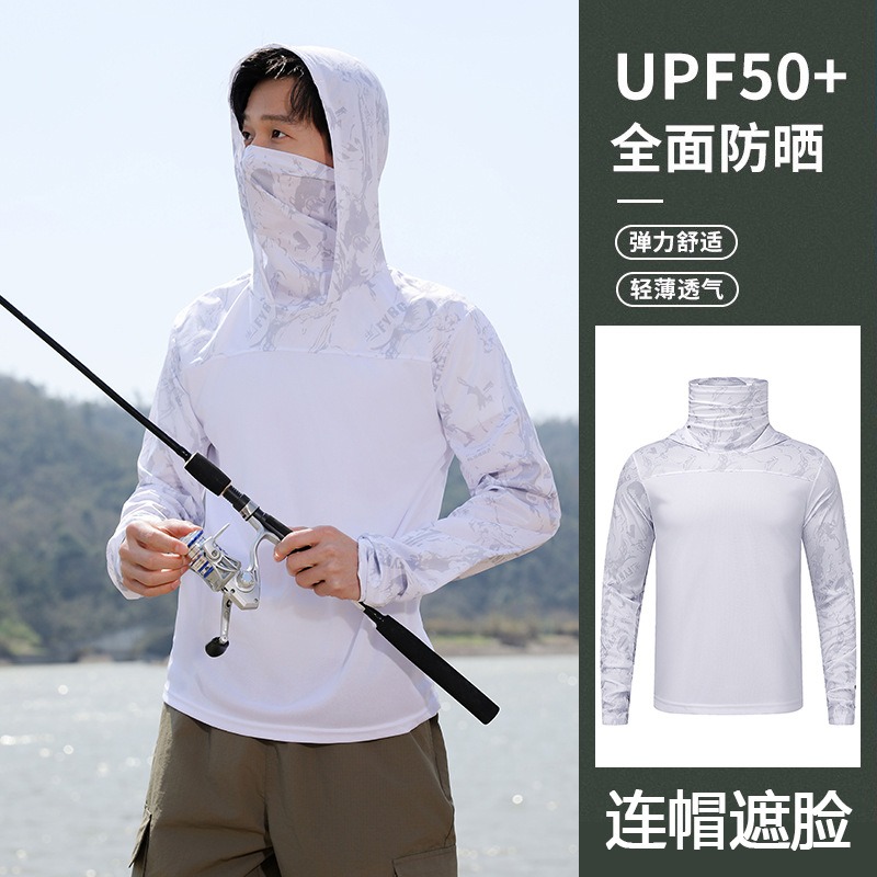 Fishing Shirt Hooded Men Sunsc - Fishing Mask Sun Protection recension och pris