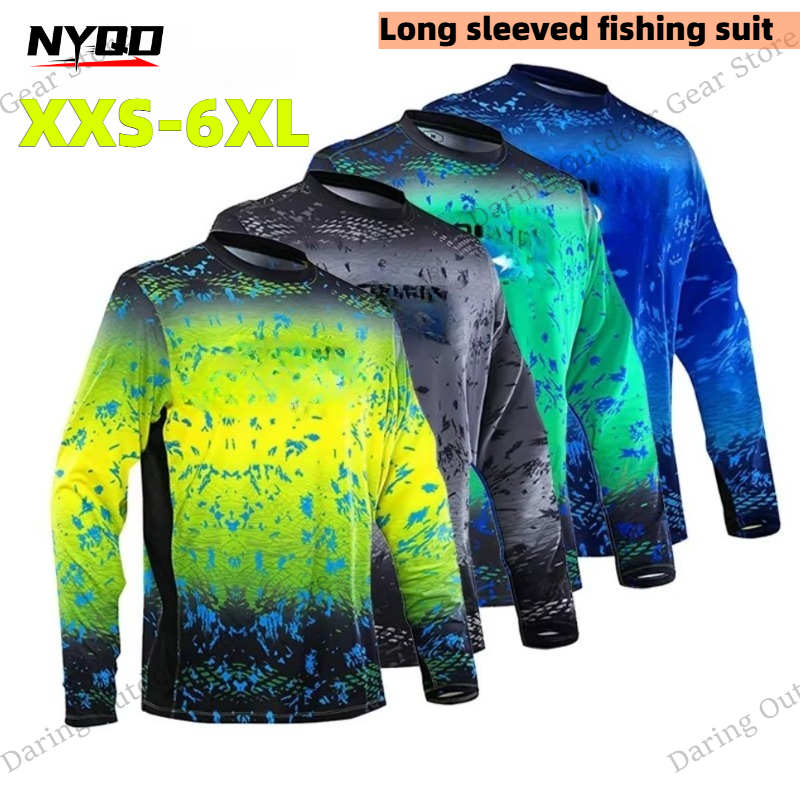 Men's Long Sleeve UPF 50+ Fish - Fishing Shirt Uv Protection recension och pris