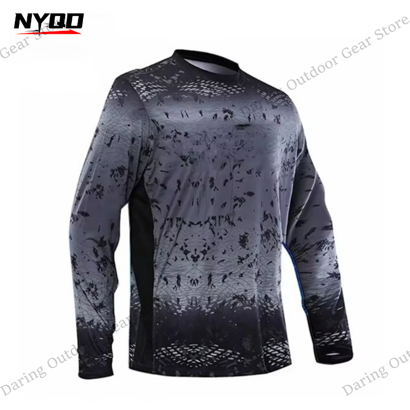 Men's Long Sleeve UPF 50+ Fish - Fishing Shirt Uv Protection recension och pris