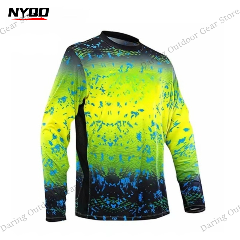 Men's Long Sleeve UPF 50+ Fish - Fishing Shirt Uv Protection recension och pris