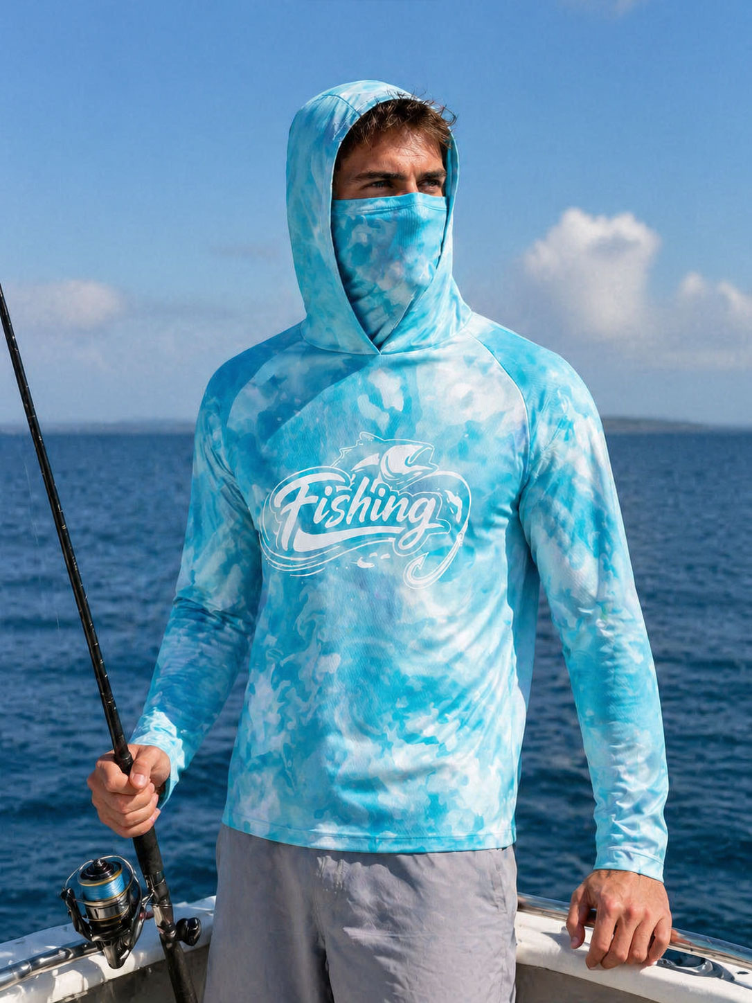 Fishing Shirt Hooded Men Fishi - Fishing Mask Sun Protection recension och pris